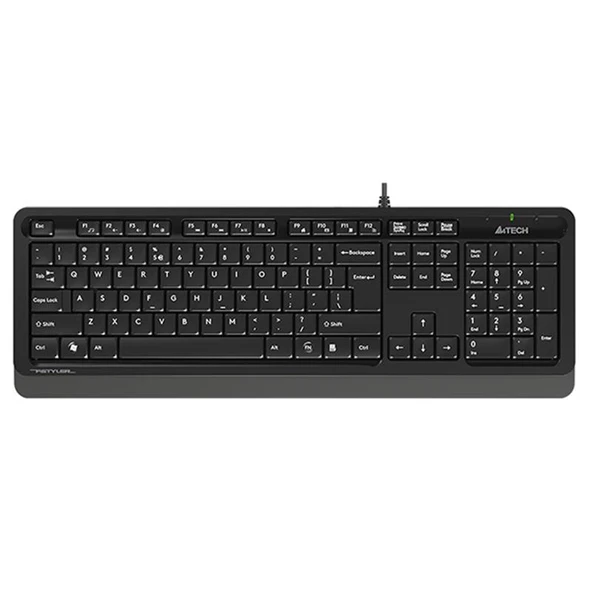 A4 TECH FK10 Q TR MM GRİ/SİYAH USB KABLOLU KLAVYE ürün görseli 1