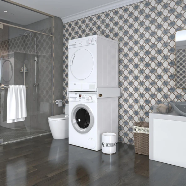Kenzlife çamaşır&kurutma makinesi dolabı agafyamdf byz 015*70*60 % 100 mdf full mdf banyo aparatı arkalıksız ürün görseli 1