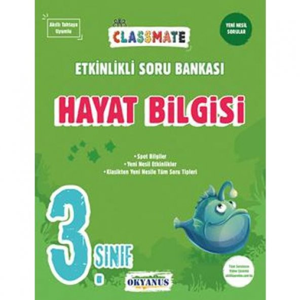 Okyanus 3.Sınıf Hayat Bilgisi Classmate Etkinlikli Soru Bankası ürün görseli 1