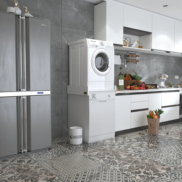 Kenzlife çamaşır&bulaşık makinesi dolabı lenyamdf byz 015*80*70 % 100 mdf full mdf banyo aparatı arkalıksız büyük boy xlarge ürün görseli 1