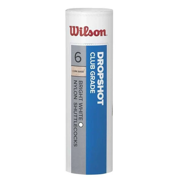 Wilson Dropshot 6'lı Beyaz Badminton Topu WRT6046WH ürün görseli 1