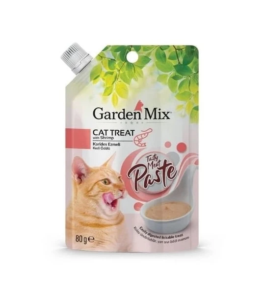 Garden Mix Tavuk ve Karides Ezmeli Sıvı Kedi Ödül Maması 80 Gr ürün görseli 1