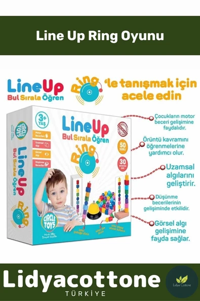 Premium Motor Becerileri Görsel Algıları Geliştiren Dikkat Sağlayan İpe Çubuğa Boncuk Dizme Oyunu ürün görseli 1
