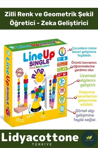 Premium Zeka Geliştirici Öğretici Lineup Single Ring Bul Sırala Ögren Tek Oyuncu Zilli Oyun ürün görseli 1