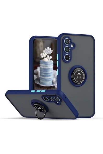Zipax Samsung Galaxy S24 Kılıf Soft Yüzüklü Standlı Mat Yüzey Azn-MntrYuzuk ürün görseli 1