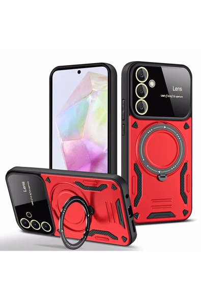 Zipax Samsung Galaxy S24 FE Kamera Korumalı Lensli Magesafe Standlı Azn-JoyLens ürün görseli 1