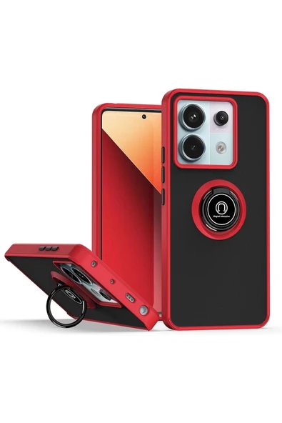 Zipax Xiaomi Redmi Note 13 Pro 5G Kılıf Soft Yüzüklü Standlı Mat Yüzey Azn-MntrYuzuk ürün görseli 1