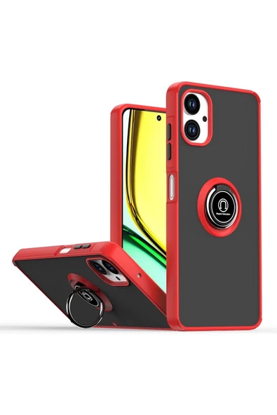 Zipax Samsung Galaxy A06 Kılıf Soft Yüzüklü Standlı Mat Yüzey Azn-MntrYuzuk ürün görseli 1