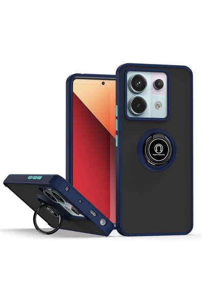 Zipax Xiaomi Redmi Note 13 Pro 5G Kılıf Soft Yüzüklü Standlı Mat Yüzey Azn-MntrYuzuk ürün görseli 1