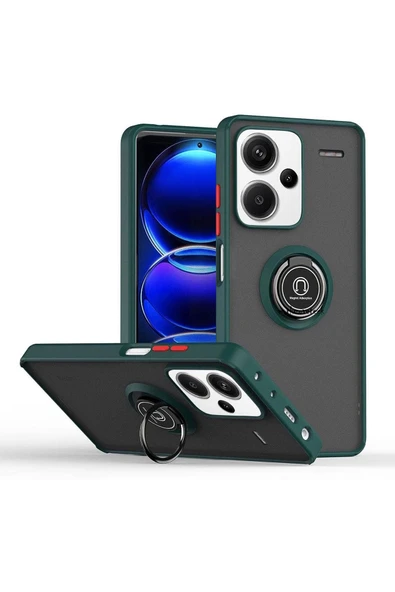 Zipax Xiaomi Redmi Note 13 Pro Plus Kılıf Soft Yüzüklü Standlı Mat Yüzey Azn-MntrYuzuk ürün görseli 1