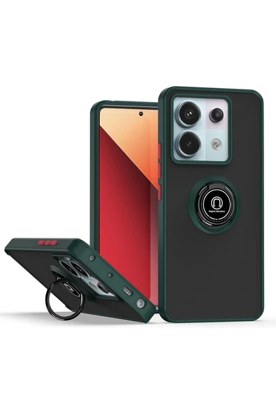 Zipax Xiaomi Redmi Note 13 Pro 5G Kılıf Soft Yüzüklü Standlı Mat Yüzey Azn-MntrYuzuk ürün görseli 1