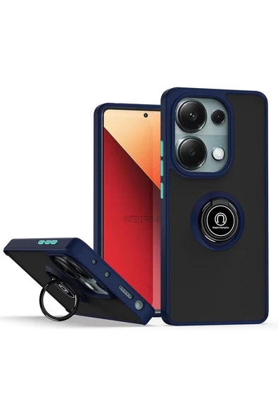 Zipax Xiaomi Redmi Note 13 Pro 4G Kılıf Soft Yüzüklü Standlı Mat Yüzey Azn-MntrYuzuk ürün görseli 1