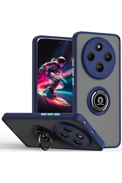 Zipax Xiaomi Redmi 14C Kılıf Soft Yüzüklü Standlı Mat Yüzey Azn-MntrYuzuk ürün görseli 1