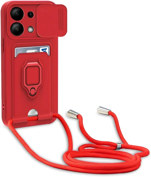 Zipax Xiaomi Redmi Note 13 Pro 4G Kamera Korumalı Standlı Kartlıklı Azn-Zuma ürün görseli 1