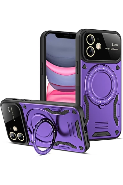 Zipax Samsung Galaxy A06 Kamera Korumalı Lensli Magesafe Standlı Azn-JoyLens ürün görseli 1