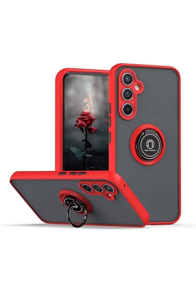 Zipax Samsung Galaxy S24 Kılıf Soft Yüzüklü Standlı Mat Yüzey Azn-MntrYuzuk ürün görseli 1