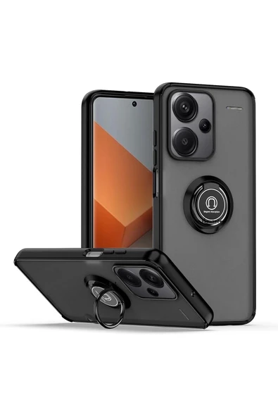 Zipax Xiaomi Redmi Note 13 Pro Plus Kılıf Soft Yüzüklü Standlı Mat Yüzey Azn-MntrYuzuk ürün görseli 1
