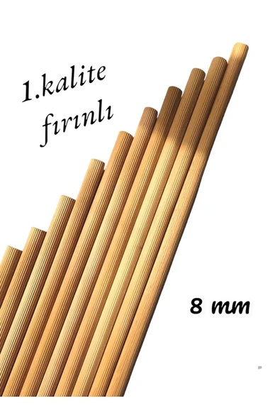 Ahşap Kavela Çıta Çubuk Kavale 1.kalite Yivli 8 Mm 30 Cm 20 Adet ürün görseli 1