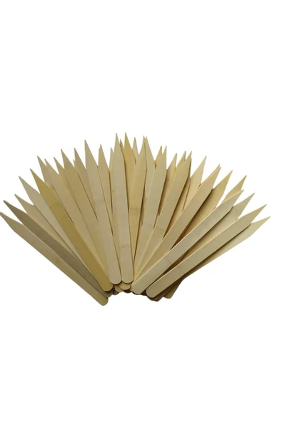 Ahşap Bambu Geniş Çubuklar 24.5 Cm 2 Cm 50 Adet ürün görseli 1