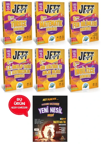 8.Sınıf LGS Ünlüler Jett 15 Deneme Seti ürün görseli 1