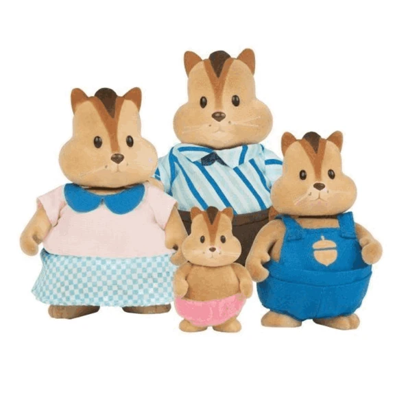 Li'l Woodzeez Çizgili Sincap Ailesi ürün görseli 1