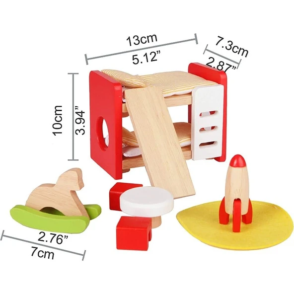 Hape 4 Mevsim Mobilyalı Oyuncak Ev - Resim 8