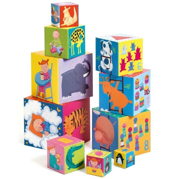 Djeco Küpler - 10 Funny Blocks - Resim 2