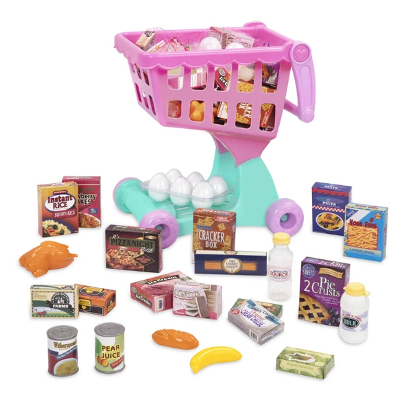 Battat Market Arabası - Pembe - Resim 3