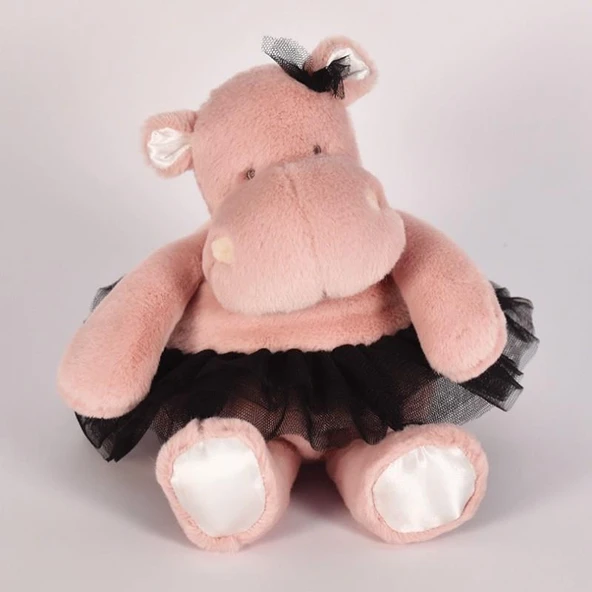 Doudou Tütülü Pembe Hipopotam 22 cm - Resim 4