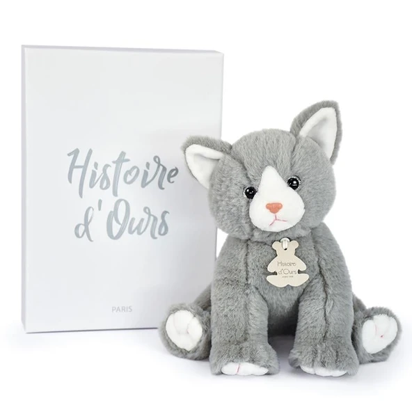 Doudou Gri Yavru Kedi 18 cm ürün görseli 1