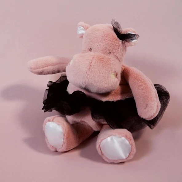 Doudou Tütülü Pembe Hipopotam 22 cm - Resim 2