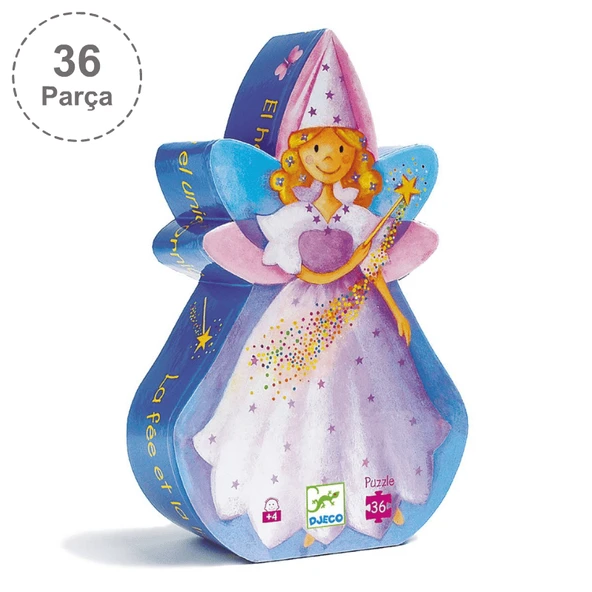Djeco Dekoratif Puzzle 36 Parça - The Fairy And The Unicorn ürün görseli 1