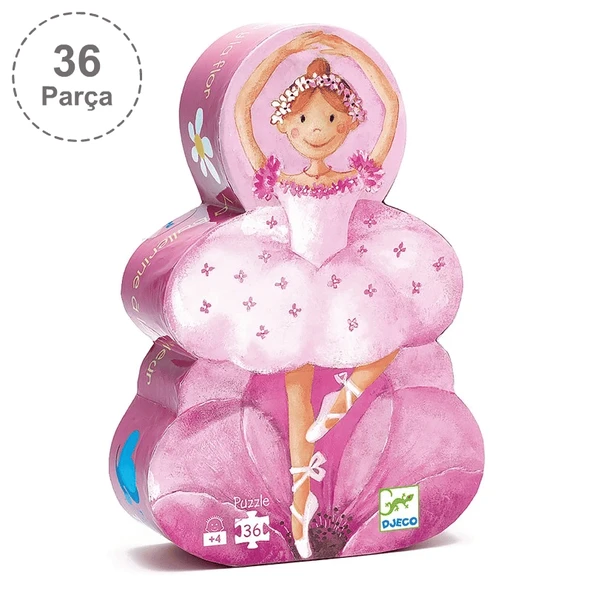 Djeco Dekoratif Puzzle 36 Parça - The Ballerina With The Flower ürün görseli 1