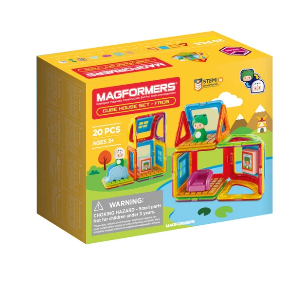 Magformers Mıknatıslı Cube House Set - Frog - 20 Parça - Resim 7