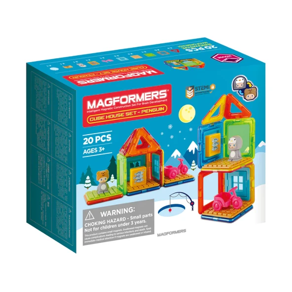 Magformers Mıknatıslı Cube House Set - Penguin - 20 Parça - Resim 8