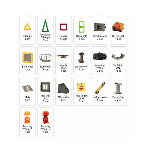 Magformers Mıknatıslı Construction Set - 50 Parça - Resim 4