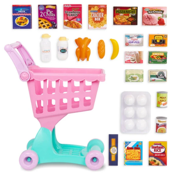Battat Market Arabası - Pembe - Resim 4
