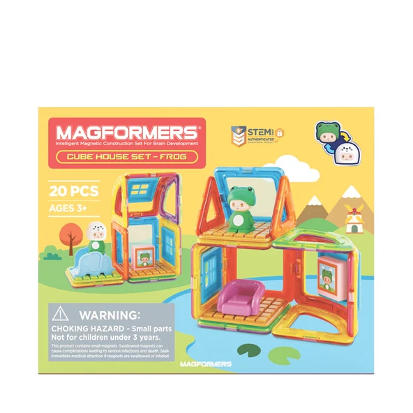 Magformers Mıknatıslı Cube House Set - Frog - 20 Parça - Resim 8