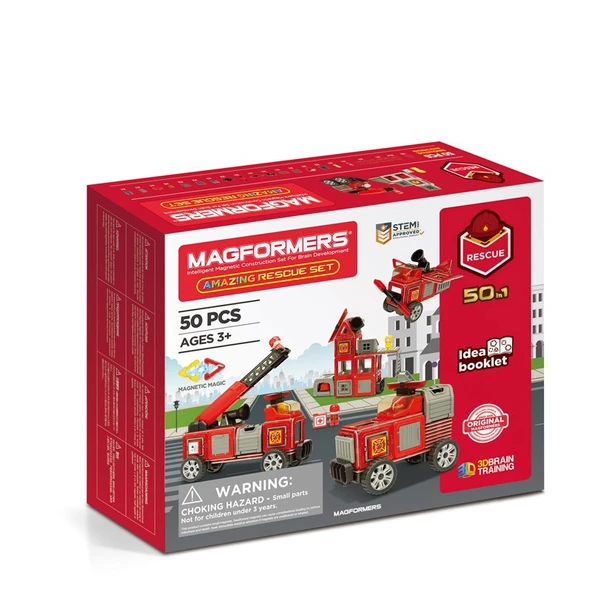 Magformers Mıknatıslı Rescue Set - 50 Parça - Resim 2
