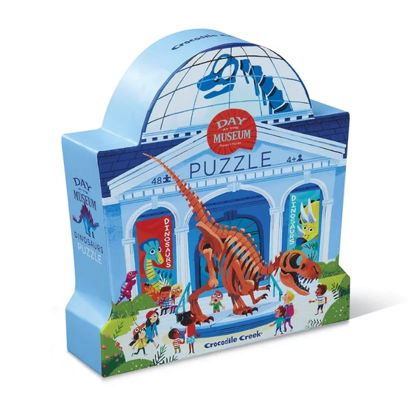 Crocodile Creek Müzede Bir Gün Puzzle - 48 Parça - Dinozor ürün görseli 1