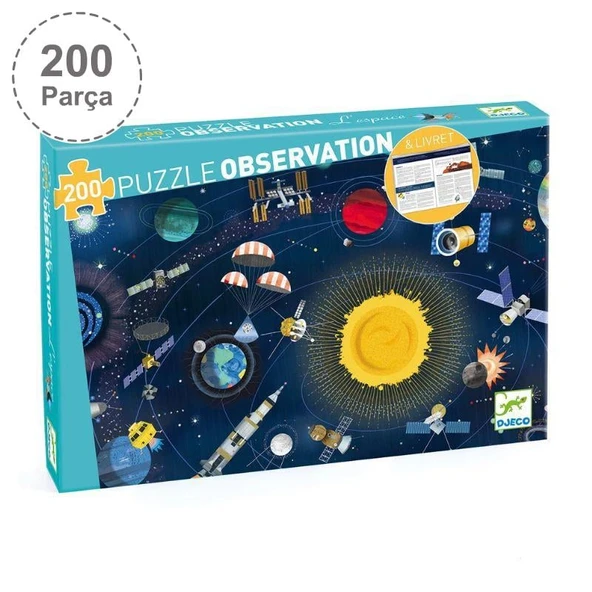 Djeco Klasik Puzzle 200 Parça - The Space ürün görseli 1