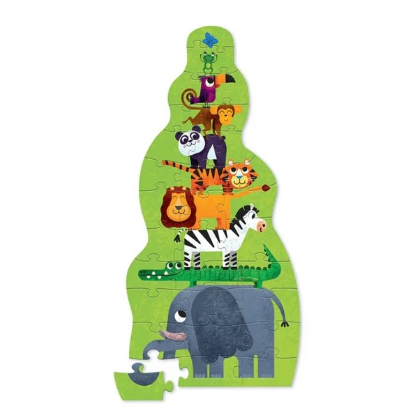 Crocodile Creek Dev Kule Puzzle - 30 Parça - Orman - Resim 5