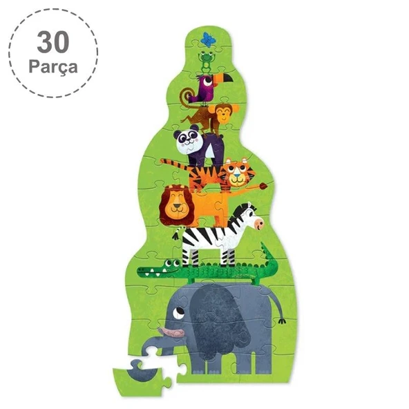 Crocodile Creek Dev Kule Puzzle - 30 Parça - Orman ürün görseli 1