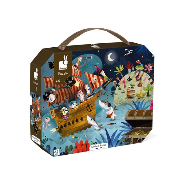 Janod 36 Parça Çantalı Puzzle - Hazine Avı - Resim 2