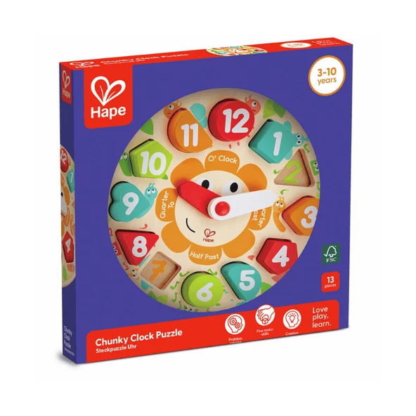 Hape Chunky Saat Yapbozu - Resim 5