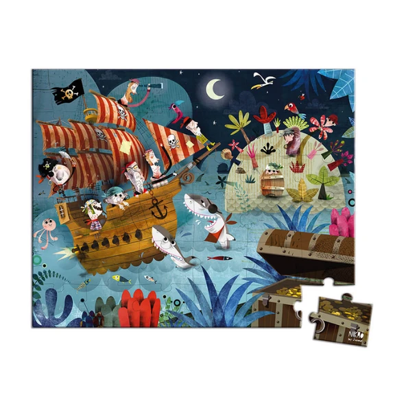 Janod 36 Parça Çantalı Puzzle - Hazine Avı - Resim 3