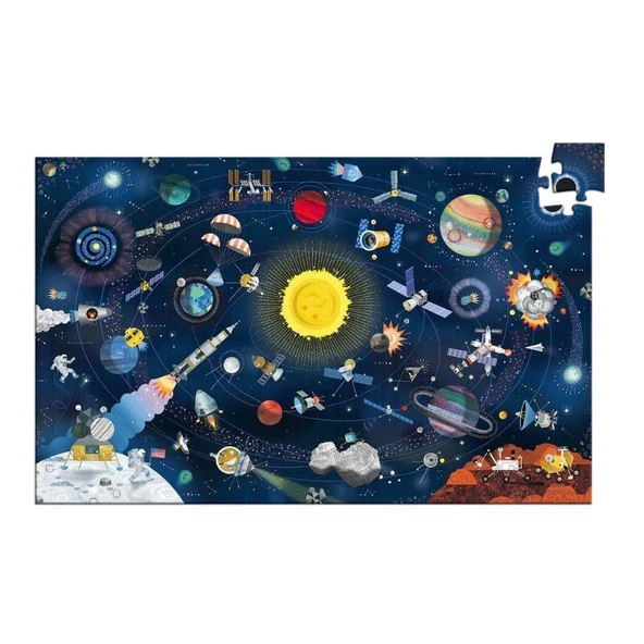 Djeco Klasik Puzzle 200 Parça - The Space - Resim 3
