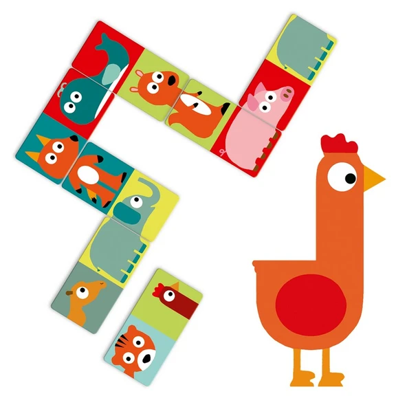 Djeco Domino Animo Puzzle - Resim 3