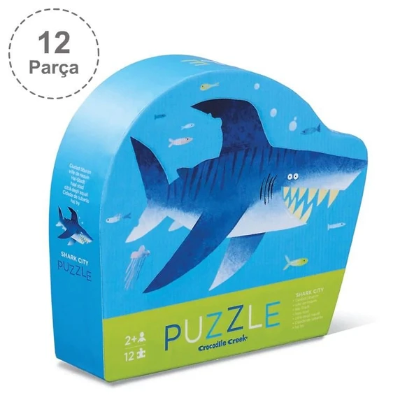 Crocodile Creek Mini Puzzle - 12 Parça - Köpekbalığı Şehri ürün görseli 1