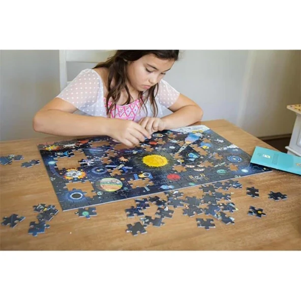 Djeco Klasik Puzzle 200 Parça - The Space - Resim 6
